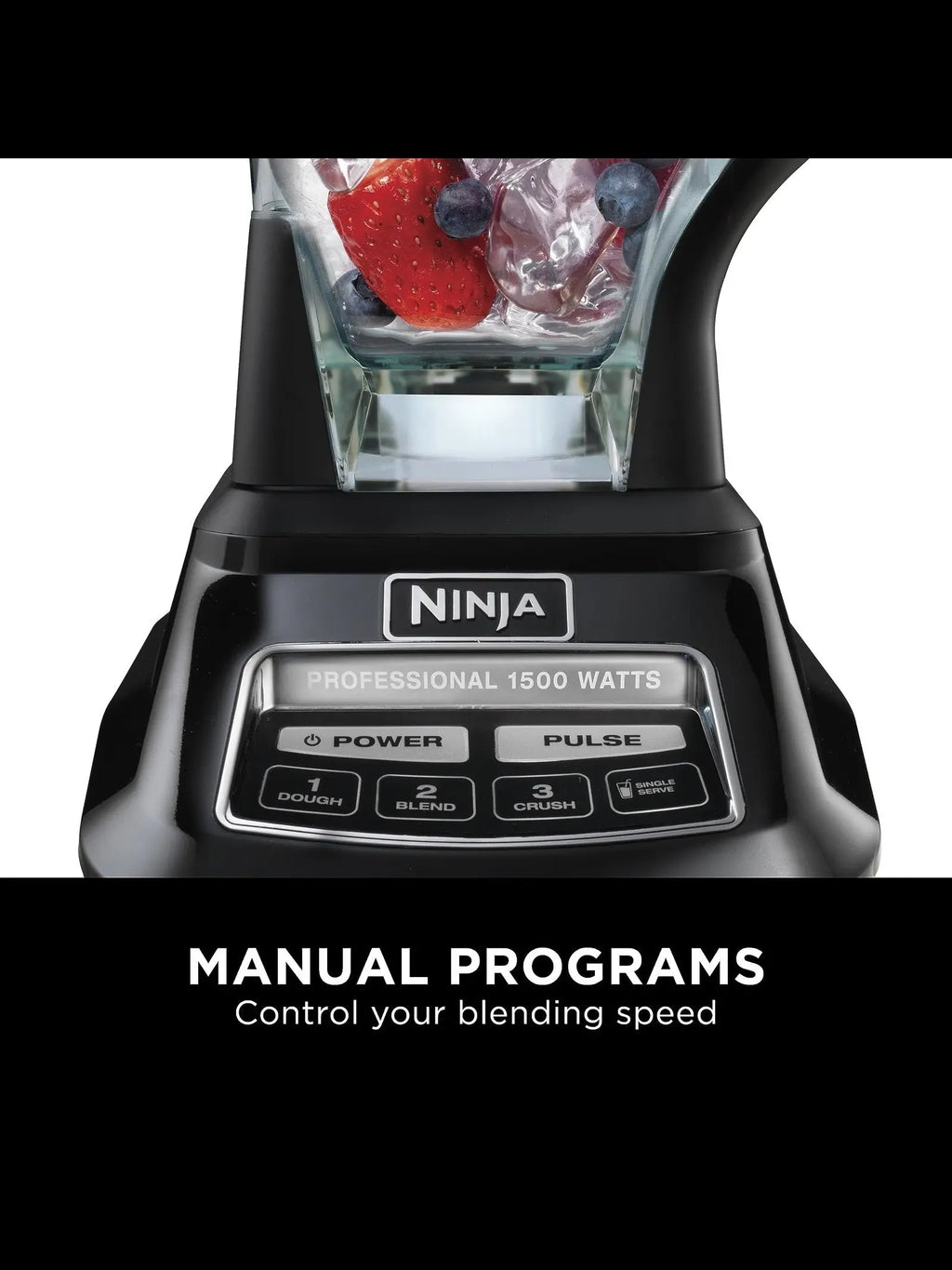 Ninja BL770 Mega Kitchen System, 1500W, 4 Functions for Smoothies, Processing, Dough, Drinks & More, with 72-oz.* Blender Pitcher, 64-oz. Processor Bowl, (2) 16-oz. To-Go Cups & (2) Lids, Black