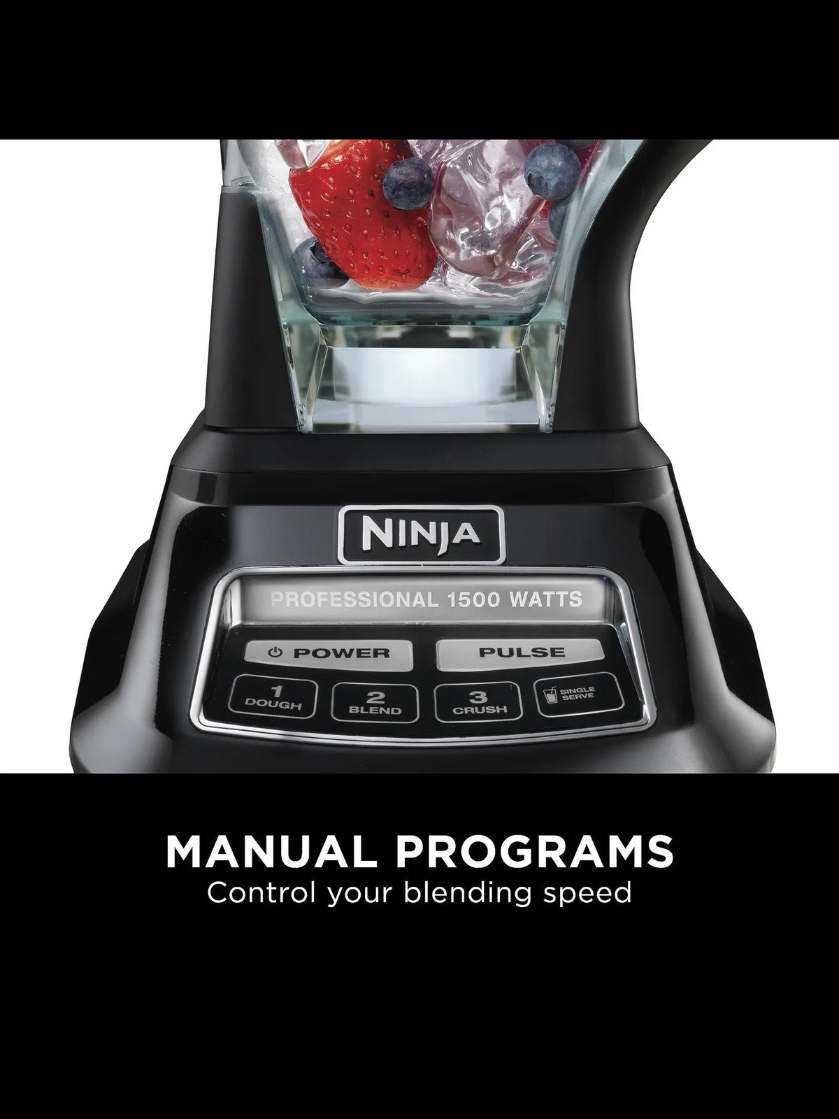 Ninja BL770 Mega Kitchen System, 1500W, 4 Functions for Smoothies, Processing, Dough, Drinks & More, with 72-oz.* Blender Pitcher, 64-oz. Processor Bowl, (2) 16-oz. To-Go Cups & (2) Lids, Black