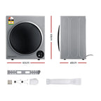 Devanti Tumble Dryer 5kg Fully Auto Silver