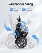 Electric Wheelchair,25 Miles Longer Range, Foldable Power Wheelchair for Adults Seniors,500W Dual Motors,Compact Motorized Wheelchair All Terrain,Intelligent Folding, Travel Size