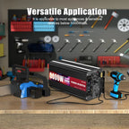 5000 Watt Power Inverter 12V to 110V 120V for Vehicle, Solar Inverter System, Heavy Duty, RV, Truck, Off Grid,Camping with 4 AC Outlets, LCD Display, Wireless Remote Control, Car Power Inverter