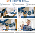 6-Piece Doorway Gym for Kids, includes Door Sensory Swing, Indoor Pull-Up Bar for Adults, Rings, Hanging Trapeze, Ladder & Knotted Rope, Holds Up to 300 Lbs