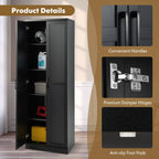 Giantex 178 cm Kitchen Pantry Cabinet, Utility Storage Cabinet w/ 2 Doors & 5 Shelves