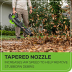 Greenworks 80V (700 CFM / 170 MPH) Brushless Cordless Leaf Blower  Commercial-Grade Power  40-Min Rapid Charger for Wet Leaves  Heavy Debris  Gravel and Driveway Snow  Includes 2.5Ah Battery & Charger
