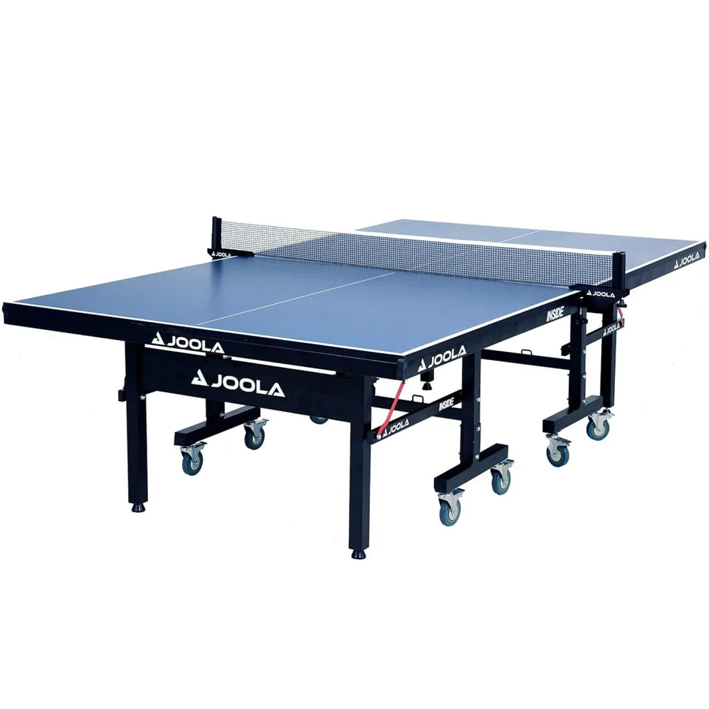 JOOLA Inside Professional MDF Indoor Ping Pong Table with Quick Clamp Table Tennis Net and Post Set - 10 Minute Easy Assembly - Tournament Quality - Foldable with Single Player Playback Mode