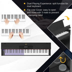 88 Key Full Size Electric Piano Keyboard with Stand 3 Pedals MIDI Function