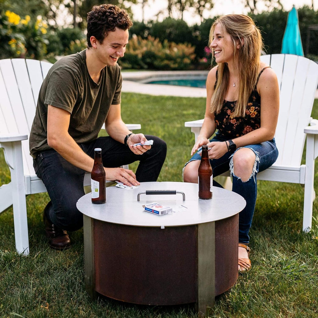Breeo X Series Lid 24 (27.85 Inch) - Stainless Steel Firepit Lid - Keep Rain Debris and Elements Outside the Fire Pit - Durable Fire Pit Cover - Firepit Cover - USA Made - Bonfire Accessories
