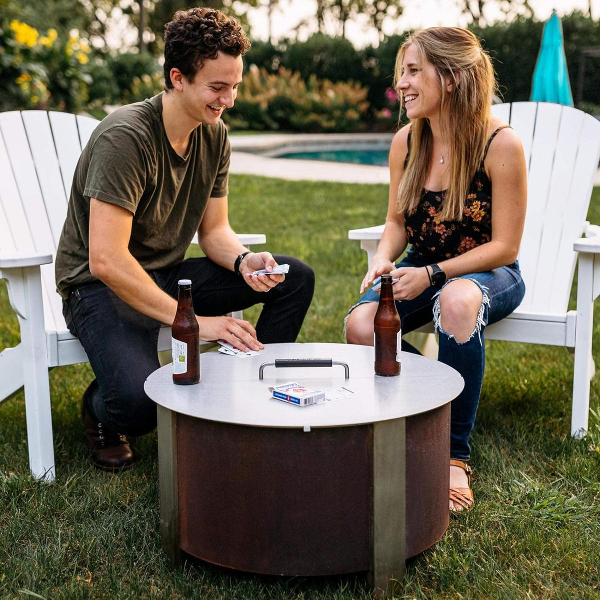 Breeo X Series Lid 24 (27.85 Inch) - Stainless Steel Firepit Lid - Keep Rain Debris and Elements Outside the Fire Pit - Durable Fire Pit Cover - Firepit Cover - USA Made - Bonfire Accessories