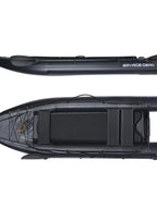 2 Person Inflatable Kayak Fishing PVC Boat – 130” x 43” x 11.8” with Aluminum Alloy Seat, Paddle, Inflatable Mat, Repair Kit, Fin