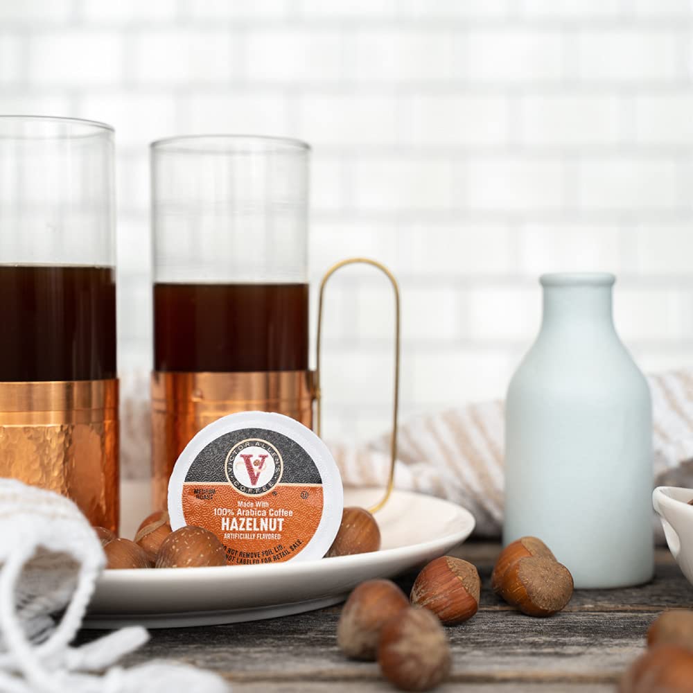 Victor Allen’s Coffee Hazelnut Blend Medium Roast, 80 K-Cup Pods, Flavored Arabica for Keurig Brewers