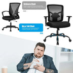 400 LBS Mesh Big & Tall Office Chair Ergonomic Executive Chair Rolling Swivel Computer Task Chair
