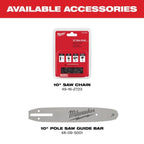 49-16-2720-49-16-2740 M18 FUEL QUIK-LOK 10 in. Pole Saw Attachment and M18 FUEL QUIK-LOK Rubber Broom Attachment (2-Tool)