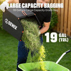 SENIX 201cc 22" 3-in-1 Gas Lawn Mower  Variable Speed Rear Wheel Self-Propelled Mower  Mulching  Bagging  Discharging  Foldable  6 Cutting Height Adjustable  for Garden Yard