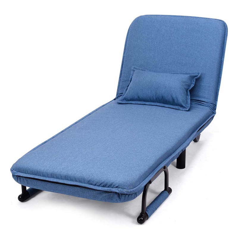 26.5" Convertible Sofa Bed Folding Arm Chair Sleeper Leisure Recliner Lounge Couch