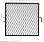 Sunnydaze Square Fire Pit Grill Grate - Campfire Grill Grate Over Fire Pit - BBQ Cooking Replacement Rack with Handles - 40 Inch