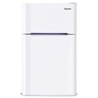 3.2 Cu.Ft 2-Door Compact Refrigerator Mini Freezer Cooler Fridge with Reversible Stainless Steel Door