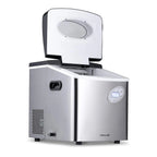 Newair Portable Ice Maker 50 lb. Daily, 12 Cubes in Under 7 Minutes - Compact Countertop Design - 3 Size Bullet Shaped Ice - for Kitchen/Office/RV/Bar - Stainless Steel