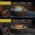 Holy Fire 35.5" L x 15.5" x 6" Rectangle Fire Pit Glass Wind Guard Clear Tempered Glass Flame Protective Pane Wind Resistant - Fits 30��x10 Fire Pit Burner Pan