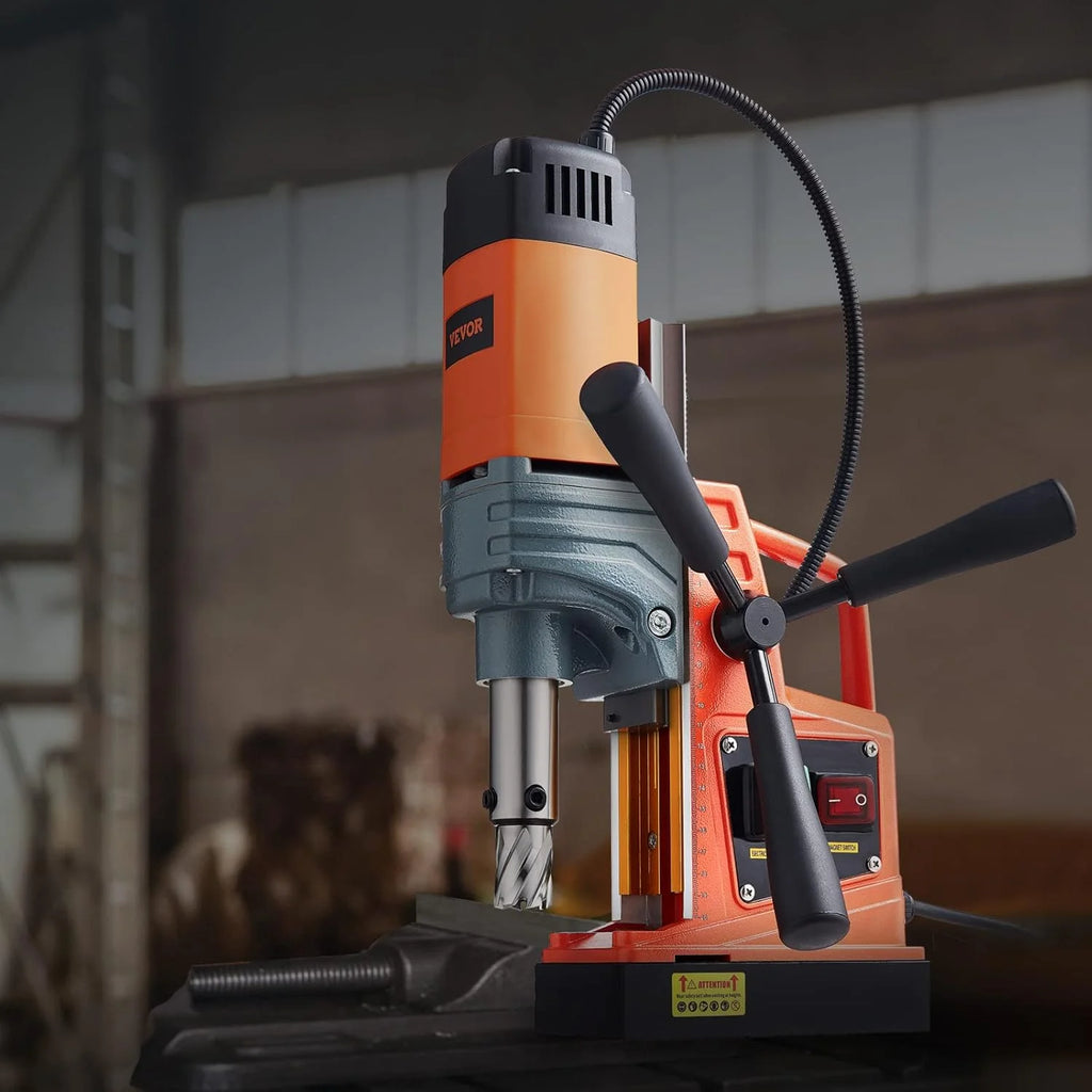 Mag Drill Press, 1550W 2" Boring Diameter, 2922lbf Power Magnetic Drill, 500 PRM, 10-Speed, Electric Drilling Machine for Metal Surface, Industrial and Home Improvement