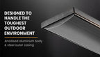 2 x BIO 2400W Outdoor Strip Heater, Radiant Electric Slimline Heat Bar Panel, 10A Plug