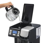Hamilton Beach FlexBrew Trio 2-Way Coffee Maker, Compatible with K-Cup Pods or Grounds, Combo, Single Serve & Full 12c Pot, Black - Fast Brewing (49902)