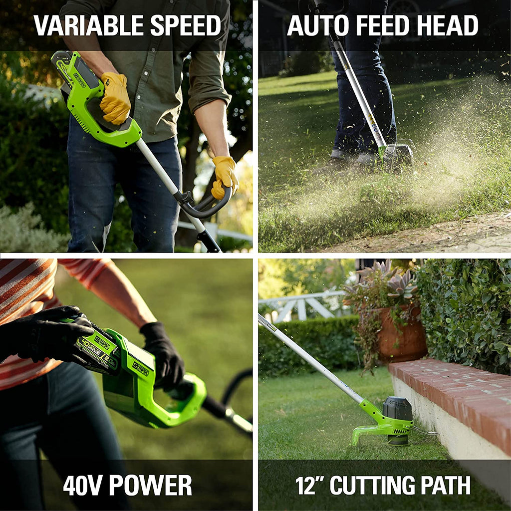 40V 12-Inch Cordless String Trimmer, Battery and Charger Not Included, BST4000