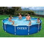 28211EH 12 ft. Round x 30 in. D Metal Frame Above Ground Pool with 530 GPH Filter Pump