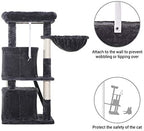 Hey-brother 41.34 inches Cat Tree with Scratching Board, 2 Luxury Condos, Cat Tower