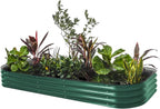 Garden Raised Garden Bed Kit, 11" Tall 10 in 1 Modular Raised Garden Beds Kit, Metal Planter Box for Vegetables, Flowers, Herbs, Morden Gray