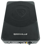 Rockville SS10P 10" 800w Slim Under-Seat Powered Car/Truck Subwoofer Sub+Amp Kit