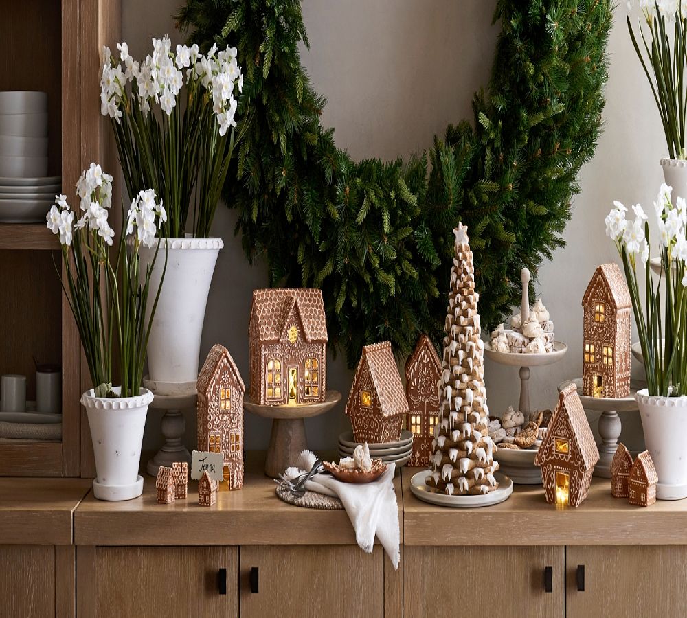 Handcrafted Gingerbread Village Houses