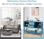Giantex Buffet Sideboard Cabinet, 2 Drawers & 2 Doors, Side Console Table, Display Desk with Storage Shelf