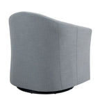 Set of 2 Modern Upholstered Swivel Barrel Chair Living Room Accent Chair