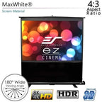 Elite Screens ezCinema Series, 60-INCH 4:3, Manual Pull Up Projector Screen, Movie Home Theater 8K / 4K Ultra HD 3D Ready, 2-YEAR WARRANTY, F60NWV
