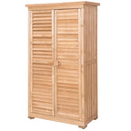 63" Wooden Outdoor Storage Shed Garden Tool Cabinet Waterproof Portable Shed with Latch Detachable Shelves