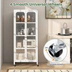 Storage Cabinet with Wheels and Adjustable Shelves