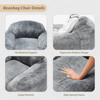 Homguava Giant Bean Bag Chair with Armrests