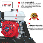 Tomahawk Power Plate Compactor 5.5 HP, 3000 lbs/ft, 63cc, Gas, 17 x 13 Plate Compactor, 5900 VPM