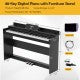 88 Key Full Size Electric Piano Keyboard with Stand 3 Pedals MIDI Function