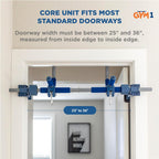 6-Piece Doorway Gym for Kids, includes Door Sensory Swing, Indoor Pull-Up Bar for Adults, Rings, Hanging Trapeze, Ladder & Knotted Rope, Holds Up to 300 Lbs