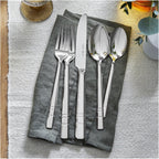 Henckels Madison Square 65-piece Flatware Set,18/10 Stainless Steel, Silver