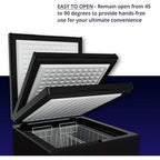Northair Chest Freezer ?C 3.5 Cu Ft with 2 Removable Baskets ?C Reach In Freezer Chest ?C Quiet Compact Freezer ?C 7 Temperature Settings ?C Black