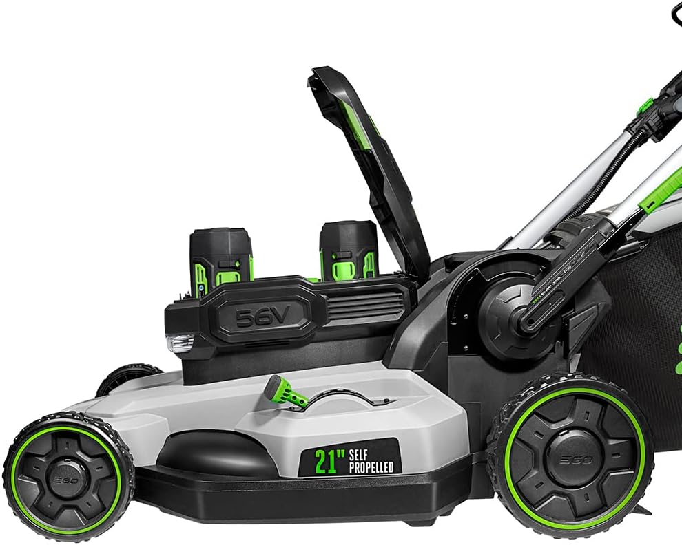 EGO Power+ LM2102SP-A 21-Inch 56-Volt Lithium-ion Self-Propelled Cordless Lawn Mower (2) 4.0Ah Battery and Rapid Charger Included