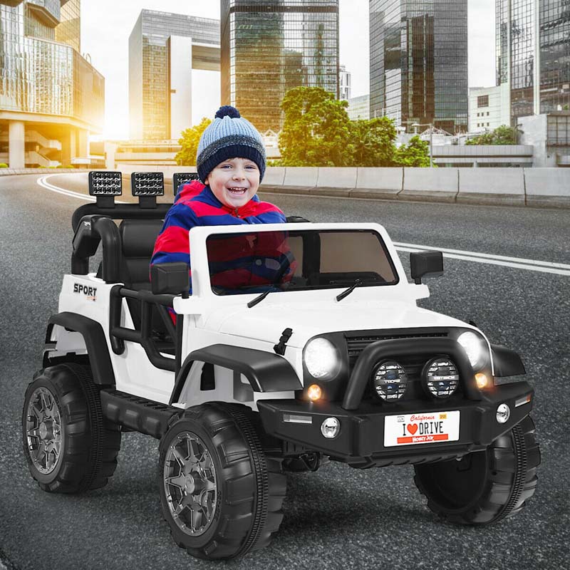 2-Seater Kids Ride on Truck, 12V Battery Electric Toddler Motorized Vehicles Riding Toy Car with Remote Control