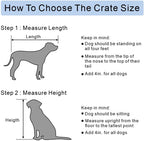 Unipaws Corner Dog Crate Furniture, Wooden Dog Kennel for Dogs Puppy, Pet Crate for Limited Room, Medium, Weathered Gray
