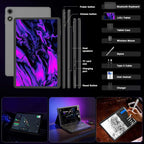 Android tablet 10 inch, 2026 Android 15 Tablet with Keyboard, 26GB+256GB (2TB Expand), Gemini AI Tablet with 8-Core, 8000mAh, 5G WiFi, Widevine L1, 2 in 1 Tablets PC with Case/Mouse/Stylus-Black Case