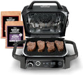 Ninja | Woodfire Series | 7-in-1 (Grill  BBQ  Roast  Air Fry  Dehydrate  Broil  Smoke) | Portable & Weather Resistant | Cook Up To 6 Steaks & 30 Hot Dogs | Woodfire Pellets included | OG701