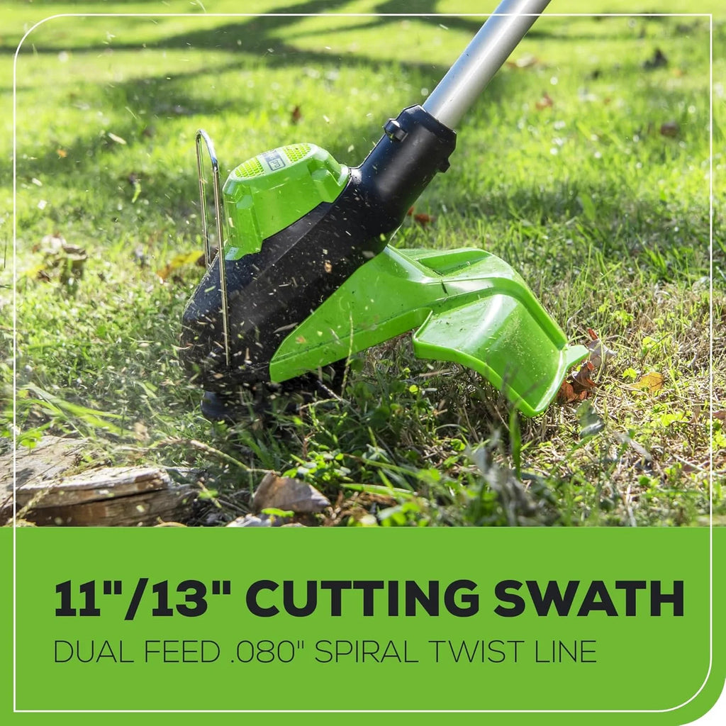 Greenworks 60V 17" Brushless (Push) Mower + 60V 13" String Trimmer, 4.0Ah Battery and 3A Charger