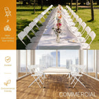 UBesGoo 10 Packs Plastic Folding Chairs Wedding Banquet Seat Party Event Chair for Adults