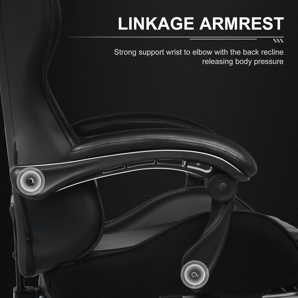 GTPLAYER Gaming Chair, Computer Chair with Footrest and Lumbar Support, Height Adjustable Game Chair with 360  -Swivel Seat and Headrest and for Office or Gaming (White)